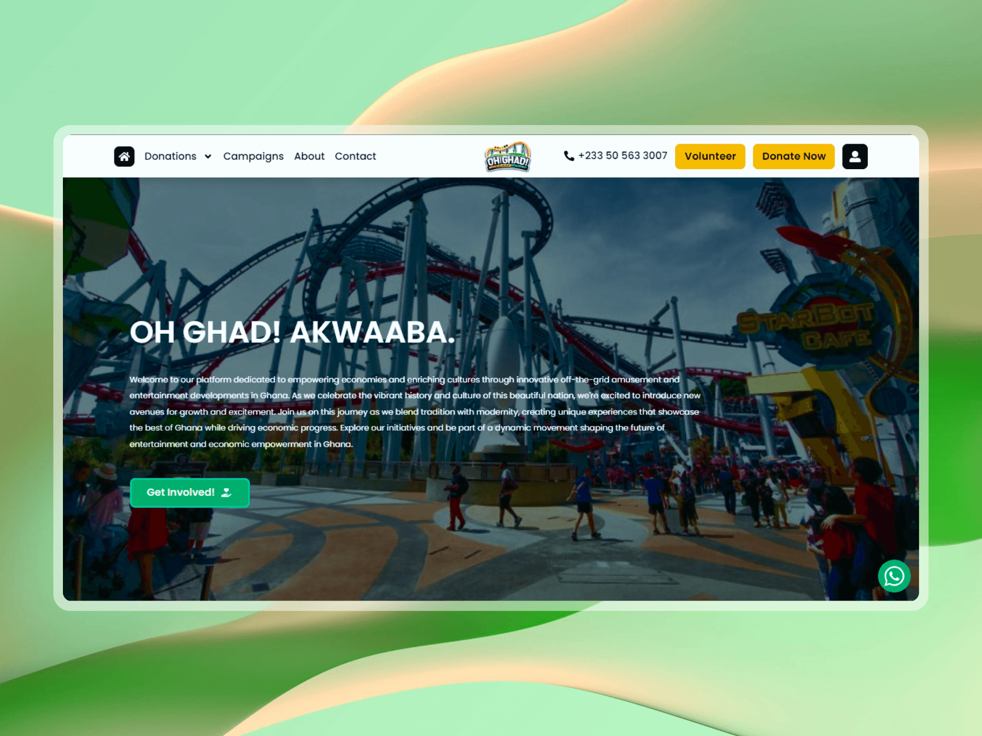 Ohghad - Fundraiser Web Design & Development 